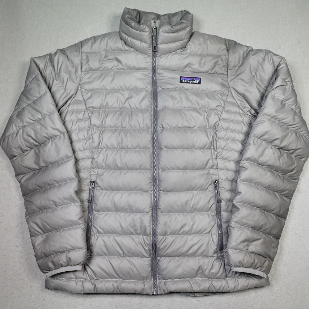 Patagonia Jacket Womens Small Gray Down Sweater Puffer Insulated Zip Packable